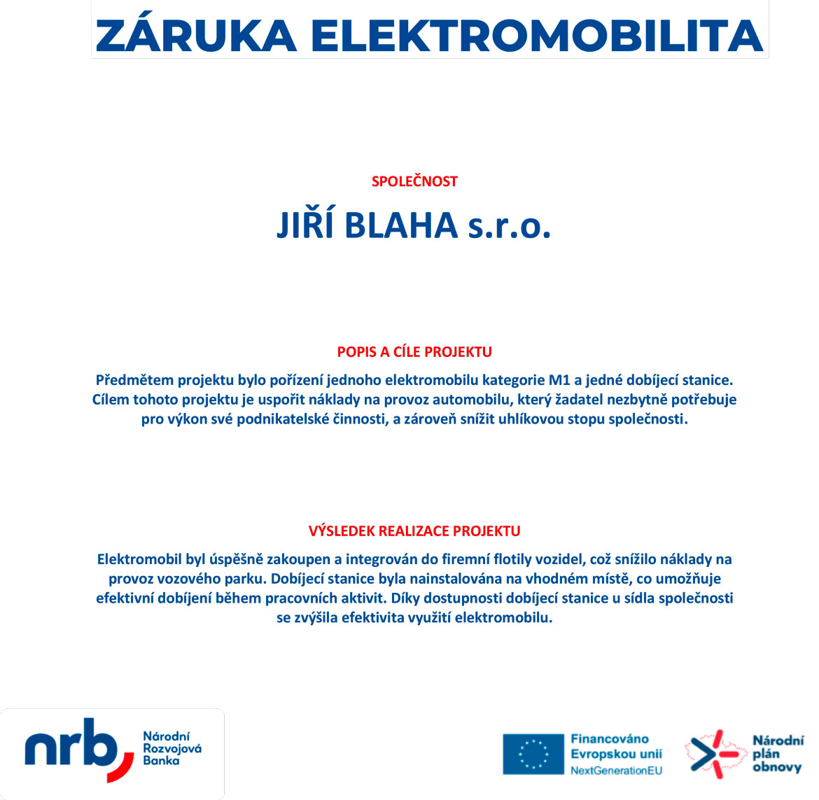 Záruka elektromobilita